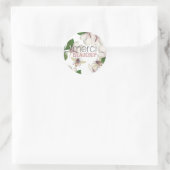 花と蜂とメルシーボークーありがとう ラウンドシール (バッグ)