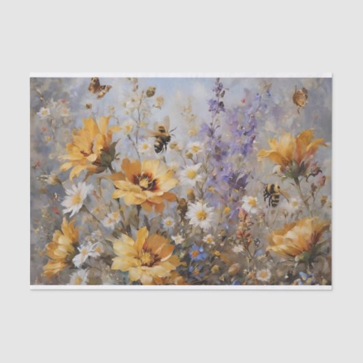 花と蜂と蝶の切り離し 薄葉紙 (正面)