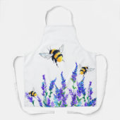 花と蜂のエプロン – カスタム色 エプロン (正面)