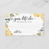 花と蜂のデート夜のアイデア。デートジャーのアイデア エンクロージャーカード (正面)