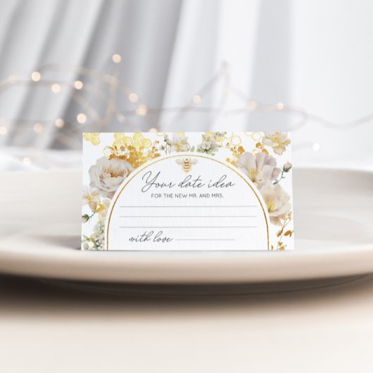 花と蜂のデート夜のアイデア。デートジャーのアイデア エンクロージャーカード