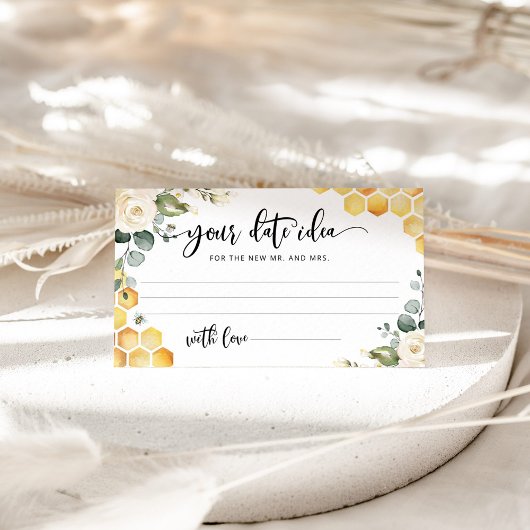 花と蜂のデート夜のアイデア。デートジャーのアイデア エンクロージャーカード