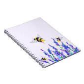 花と蜂のノート飛んでいる春Joy ノートブック (右側)