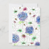 花と蜂のフラルガーデンウェディング招待状 招待状 (裏面)