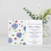 花と蜂のフローラ庭園の結婚式招待状 招待状 (スタンド正面)