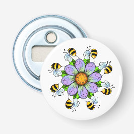 花と蜂のボトルオープナー 栓抜き