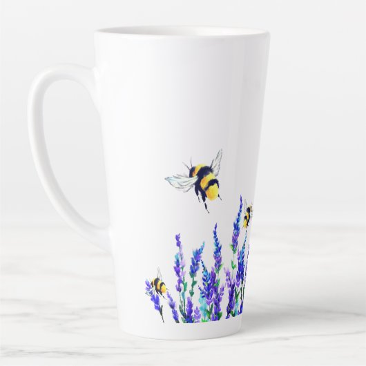 花と蜂のラテマグ カフェラテマグ (左)