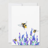 花と蜂の誕生日カード (裏面)