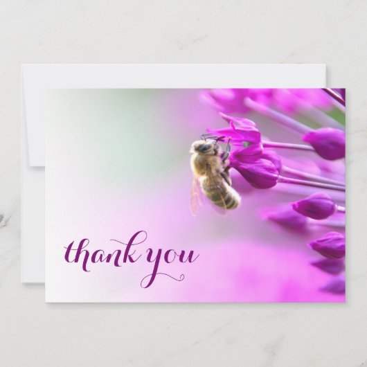 花と蜂の魅惑サンキューカード サンキューカード (正面)