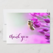 花と蜂の魅惑サンキューカード