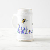 花と蜂ビールスタイン ビールジョッキ (正面左)