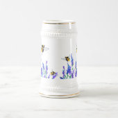 花と蜂ビールスタイン ビールジョッキ (中央)