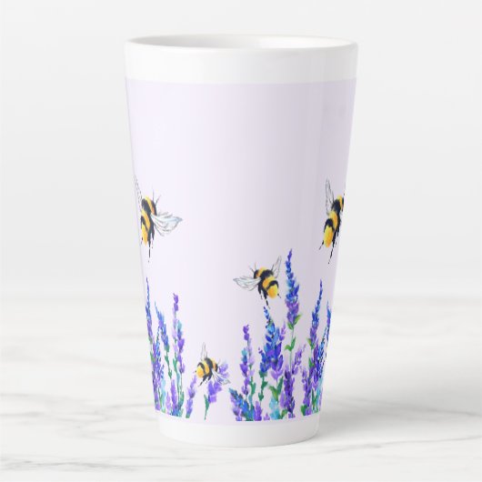 花と蜂ラテマグカップ春喜び カフェラテマグ (正面)