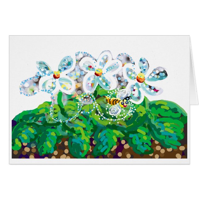 花と蜂 (正面横)