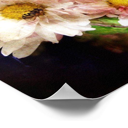 花と蜂 ポスター (角)