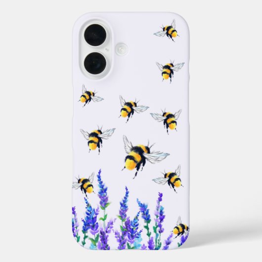 花と蜂iPhoneケース Case-Mate iPhoneケース (裏面)