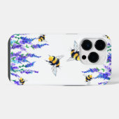 花と蜂iPhone飛んでいるケース春 iPhoneケース (裏面横)