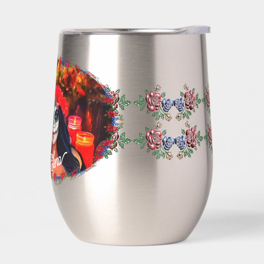 花と蝋燭の付いたバラルタカトリナス1718 (左面)