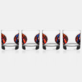 花と蝋燭の付いたバラルタカトリナス1718 ウイスキーグラス (左)