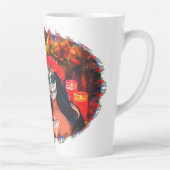 花と蝋燭の付いたバラルタカトリナス1718 カフェラテマグ (右)