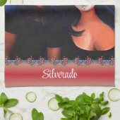 花と蝋燭の付いたバラルタカトリナス1718 キッチンタオル (折り畳み)