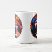 花と蝋燭の付いたバラルタカトリナス1718 コーヒーマグカップ (中央)