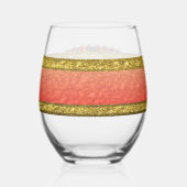 花と蝋燭の付いたバラルタカトリナス1718 ステムなしワイングラス (裏面)