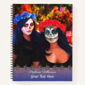花と蝋燭の付いたバラルタカトリナス1718 ノートブック (正面)