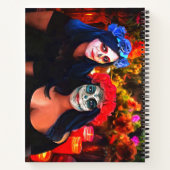 花と蝋燭の付いたバラルタカトリナス1718 ノートブック (裏面)