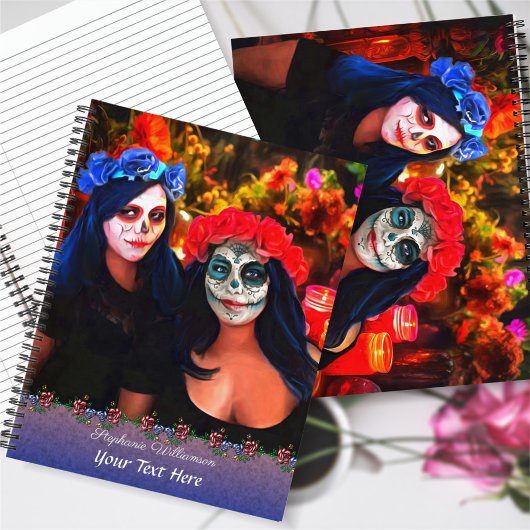 花と蝋燭の付いたバラルタカトリナス1718 ノートブック