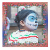 花と蝋燭の付いたバラルタカトリナス1718 フォトキューブ (正面)