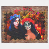 花と蝋燭の付いたバラルタカトリナス1718 フリースブランケット (正面(横))