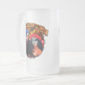 花と蝋燭の付いたバラルタカトリナス1718 フロストグラスビールジョッキ (正面左)