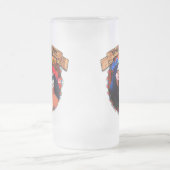 花と蝋燭の付いたバラルタカトリナス1718 フロストグラスビールジョッキ (中央)