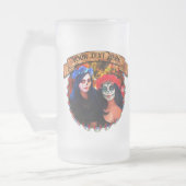 花と蝋燭の付いたバラルタカトリナス1718 フロストグラスビールジョッキ (左)