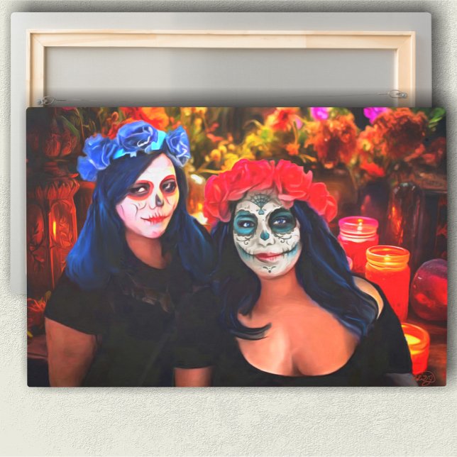 花と蝋燭の付いたバラルタカトリナス1718 メタルプリント (クリエイターアップロード済み)