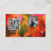 花と蝋燭の付いたバラルタカトリナス1718 名刺 (裏面)