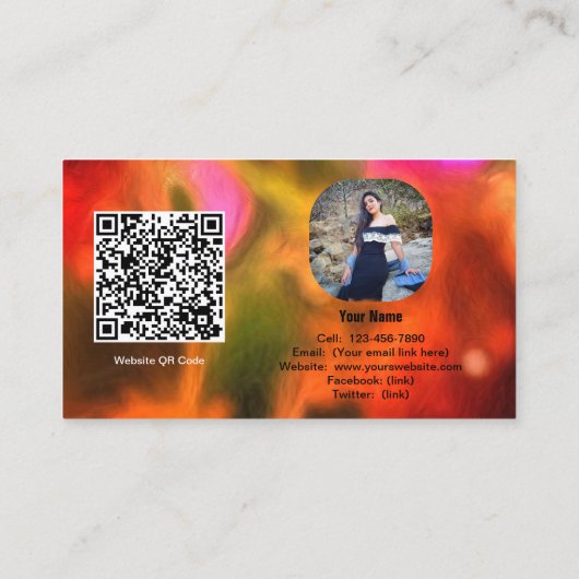 花と蝋燭の付いたバラルタカトリナス1718 名刺 (裏面)