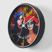 花と蝋燭の付いたバラルタカトリナス1718 壁時計 (傾斜)