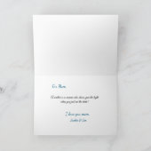 花と蝋燭母の日 カード (内部)