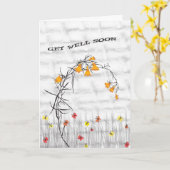 花と蝶が似合うカード カード (黄色い花)