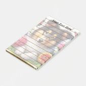 花と蝶とシェットランドシェプドッグ ポストイット (アングル)