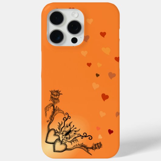花と蝶とハート Case-Mate iPhoneケース (裏面)