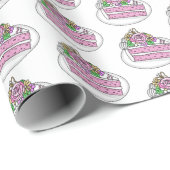 花と蝶のケーキ ラッピングペーパー (ロールコーナー)