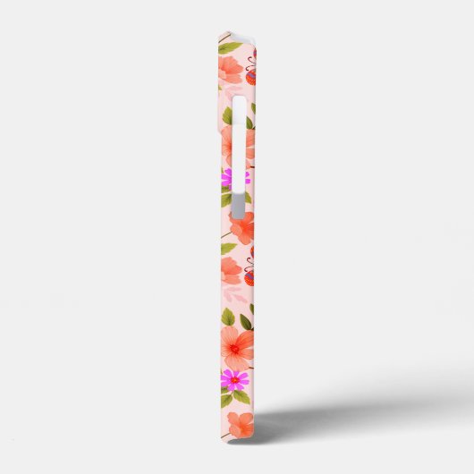 花と蝶のケースマテサムスン銀河C Case-Mate iPhoneケース (裏面 / 左)