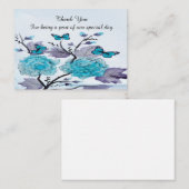 花と蝶のサンキューカード ノートカード (正面/裏面)