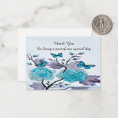 花と蝶のサンキューカード ノートカード (正面/裏面インサイチュ)