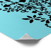 花と蝶のダンディ鳩 ポスター (角)