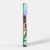 花と蝶のハート iPhoneケース (右側面)