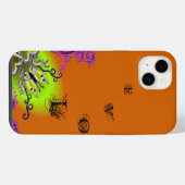 花と蝶のハート iPhoneケース (裏面横)